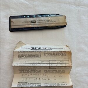Sterling White Slide Rule. No. 587